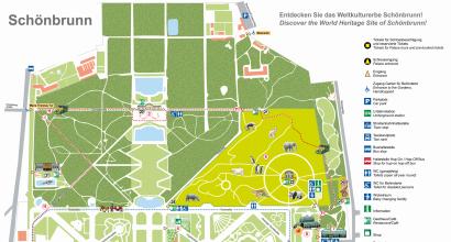 Palata Schönbrunn, Beč, Austrija: opis, karta, kako doći