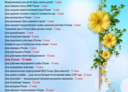 Які свята у червні: календар міжнародних, державних та православних свят Коли у червні свята вихідні