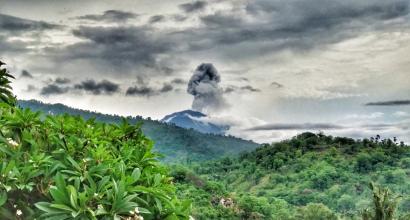 Acting volcanoes on bali